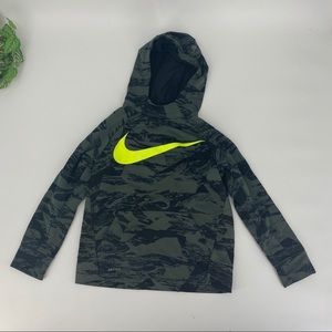 Nike Green Camo Hoodie - Boys Size Medium